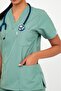 . Levent Unisex Scrubs Top – 4-Way Stretch, Moisture-Wicking, and 3 Pockets Doctor/Nurse Top - 4