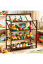 OneDcor 4-Tier Foldable Bamboo Storage Shelf for Entryway Kitchen Bathroom - 3