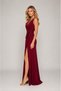 Women's Crepe Fabric Draped V-Neck Maxi Evening Dress 7057 - 2
