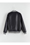 Vizyon New Season College Collar Embroidered Men's Leather Look Jacket - 8