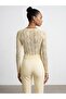 32625 Lace Ribbon Detailed Top-Light Yellow - 2