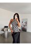 One-Shoulder Asymmetrical Satin Blouse - Black
