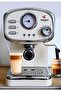 ME-ECM2010 Espresso Coffee Machine - 20 Bar, 1.25L, with Thermometer and Adjustable Steam Knob (White)| 1100W - 2