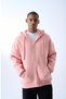 Fermuarlı Basic Kapüşonlu Sweatshirt