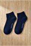 Men's Basic Dark Blue Step Socks - 3