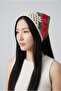 Pink Cherry Patterned Knitted Bandana - 3