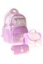 Rabbit Printed Lilac Girls' Triple Primary School School Bag Set - Setcc-C4041A