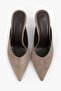 Women's Serina Mink Suede Stiletto Slippers - 4