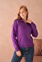 Women's Polo Neck Soft Textured Knitwear Sweater - 3