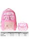 Girl's Primary School Backpack and Lunch Set - Pink with Teddy Bear Print Setcc-C4062B - 3