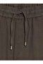 Brown Regular Fit Linen Look Men's Trousers - 6