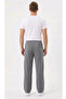 Men's Baggy Front Piping Detailed 4-Season Comfortable Fit Wide-Leg Sweatpants - 5