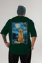 For Dog Lovers 6 Green Oversize T-Shirt with Dog Print on the Back 100% Cotton Unisex Dog Lover Premium Design - 2
