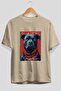 For Dog Lovers 32 Front Dog Prints Beige Oversize T-Shirt 100% Cotton Unisex Dog Lover Premium Design