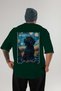 For Dog Lovers 3 Green Oversize T-Shirt with Dog Print on the Back 100% Cotton Unisex Dog Lover Premium Design - 2