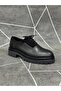 Black Genuine Leather Lace-Up Eva Sole Shoes - 2