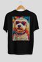 For Dog Lovers 50 Dogs Printed on the Back Black Oversize T-Shirt 100% Cotton Unisex Dog Lover Premium Design