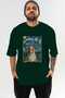 For Dog Lovers 48 Front Dog Printed Green Oversize T-Shirt 100% Cotton Unisex Dog Lover Premium Design - 2