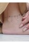 Round Stone Anklet with Dangle Silver Colored Anklet - 3