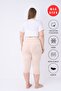 Women's 5-Pack Beige Plus Size Underwear Capri Leggings (with Mesh) - 90% Cotton - 7