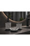 Serra Premium Glass + Metal Bathroom Accessory Set of 3 - Crystal Soap Dish, Solid Soap Dispenser and Toothbrush Holder Set