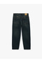 Cotton Straight-Leg Pocketed Buttoned Regular Waist Barrel Denim Trousers - Barrel Jeans - 2