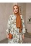 Women's Modal Cotton Shawl Patterned Loose Cut Islamic Dress - Comfortable Casual Summer Dress - 2