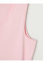Pink Plus Size U-Neck Women's Undershirt - 6
