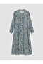 Lcw Grace Green Hakim Collar Patterned Dress - 5