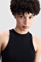 Ecko Red Hailey Slim Fit Crew Neck Printed Women's Black Tank Top - 2