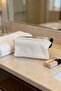 White Zippered Makeup and Grooming Bag Multi-Purpose Travel Organizer Cosmetic Bag - 3