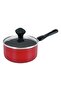 8-Piece Non Stick Value Pack Cooking Set - Durable, Stain Proof, Red/Black - 4