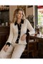 Women's Openwork Contrast Collar Buttoned Tassel Detailed Summer Knitwear Cardigan - 2