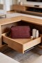 Burgundy Linen Textured Cosmetic Bag Multi-Purpose Travel Organizer - 5