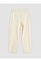Lcw Vision Ecru Elastic Waist Textured Women's Trousers - 7