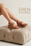Eren Shoes&Bag Genuine Leather Buckle Detailed Padded Sole Comfort Daily Women's Sandals Real Leather Tan - 4
