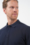 Navy Blue Polo Collar Pique Short Sleeve Slim Fit Cotton T-Shirt 1011260170 - 4