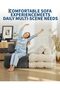 Comfortable Single Folding Sofa Bed for Living Room - Convertible Armchair with Mattress and Cushion, Back Support, Space Saving Design, Ideal Floor Stand, Dark Grey - 5
