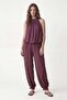 Burgundy 100% Lyocell Blouse and Pants Set