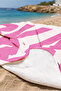 Pink Okay Typography Beach Towel-Minimalist Summer Style Pool Sea Bath Quick Drying Seaside Cover-Up - 5