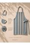 Sea Breeze |   Striped Duck Linen Kitchen Apron - 2