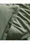 Crep Family Size 100% Cotton Flat Sheet Duvet Cover Set - Green - 7