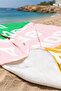 Modern Beach Towel Coverlet with Colorful Writing - Pops Art Multi-Color Quick-Dry Microfiber Towel Coverlet - 5