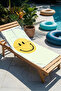 Smiling Face Figured Kids Beach Towel - Pastel Yellow Minimalist Pool Sea Bath Beach Cover - 4