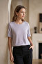 Women's Plus Size Lycra Crew Neck Fish Back Pattern Short Sleeve Mom T-Shirt Combed Cotton Blouse - 4