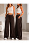 Women's 2-Pack Stoned Wide-Leg High-Waist Loose-Fit Pocketed Trousers Style Sweatpants