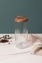 Avora Lüx Acacia Lid Round Glass Jar (1500 ml 10 X 22 cm) - 4