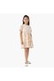 Round Neck Short Sleeves Skater Dress with Floral Print - 2