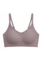 Seamless Bra - Elaris |   Brown Laser Cut Underwireless Low-Cut Ribbon Detail Seamless Women's Bra