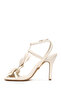 Women's Cream Ankle Buckle Thin High Heel Sandals 26Sfd442918 - 4